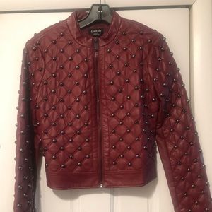 Bebe faux leather studded jacket